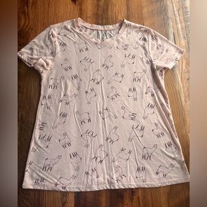 Cold Crush Pink Graphic Tee with llamas